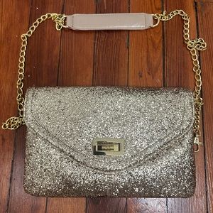 Aldo Handbag/Clutch Gold Sparkles